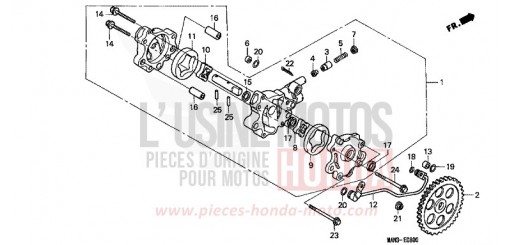 POMPE A HUILE NX650W de 1998